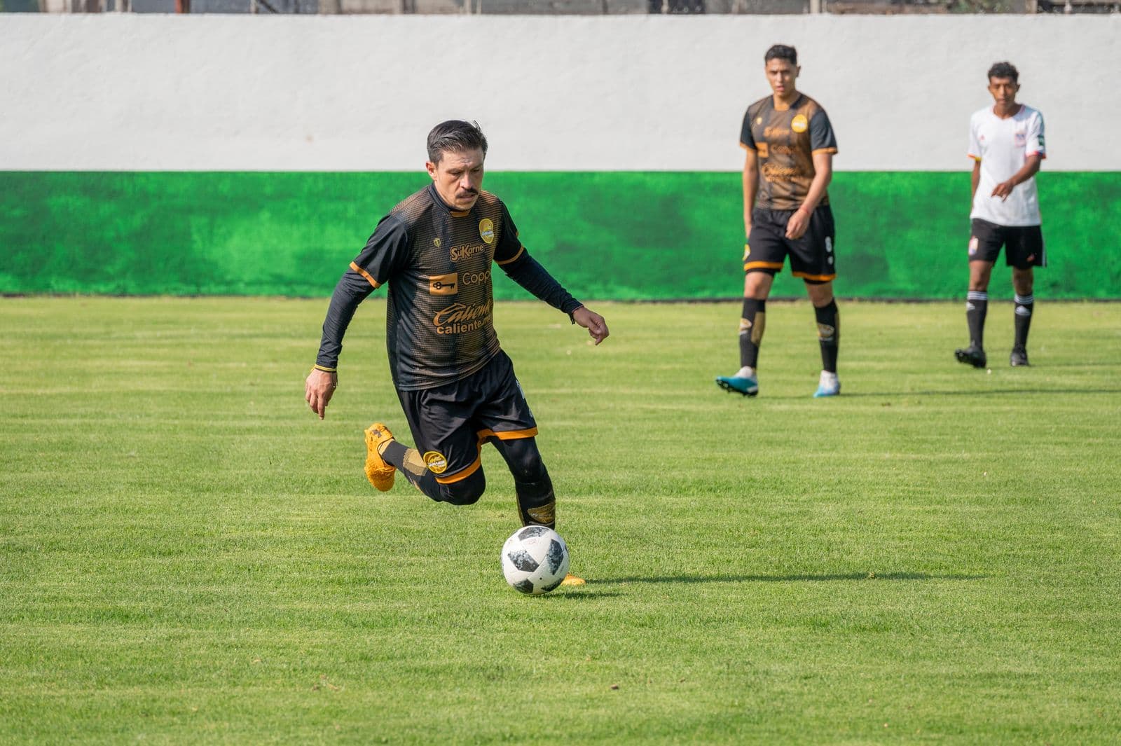 Soccer players during a training session
